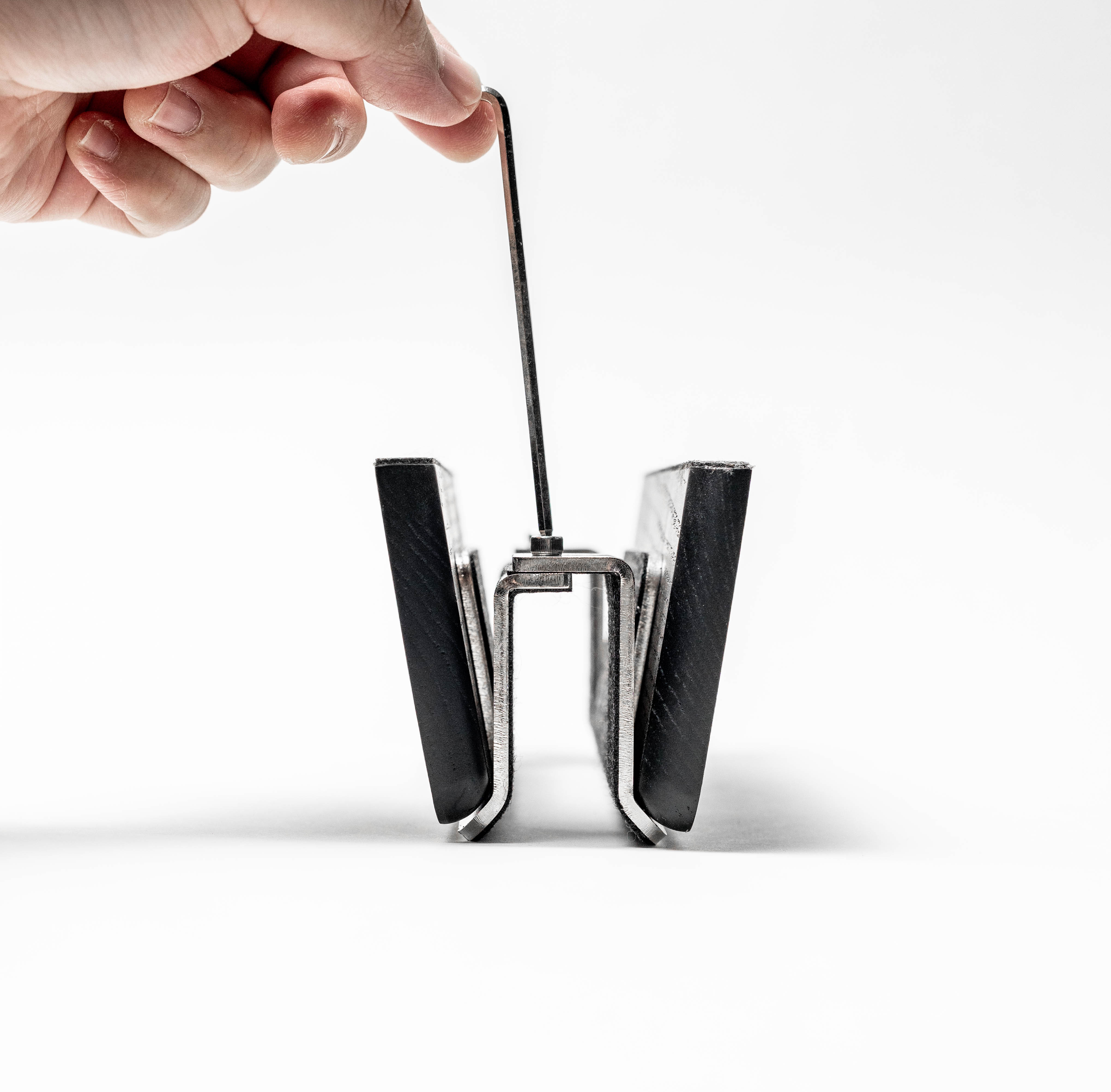 Vertical Laptop Stand | Black Wood