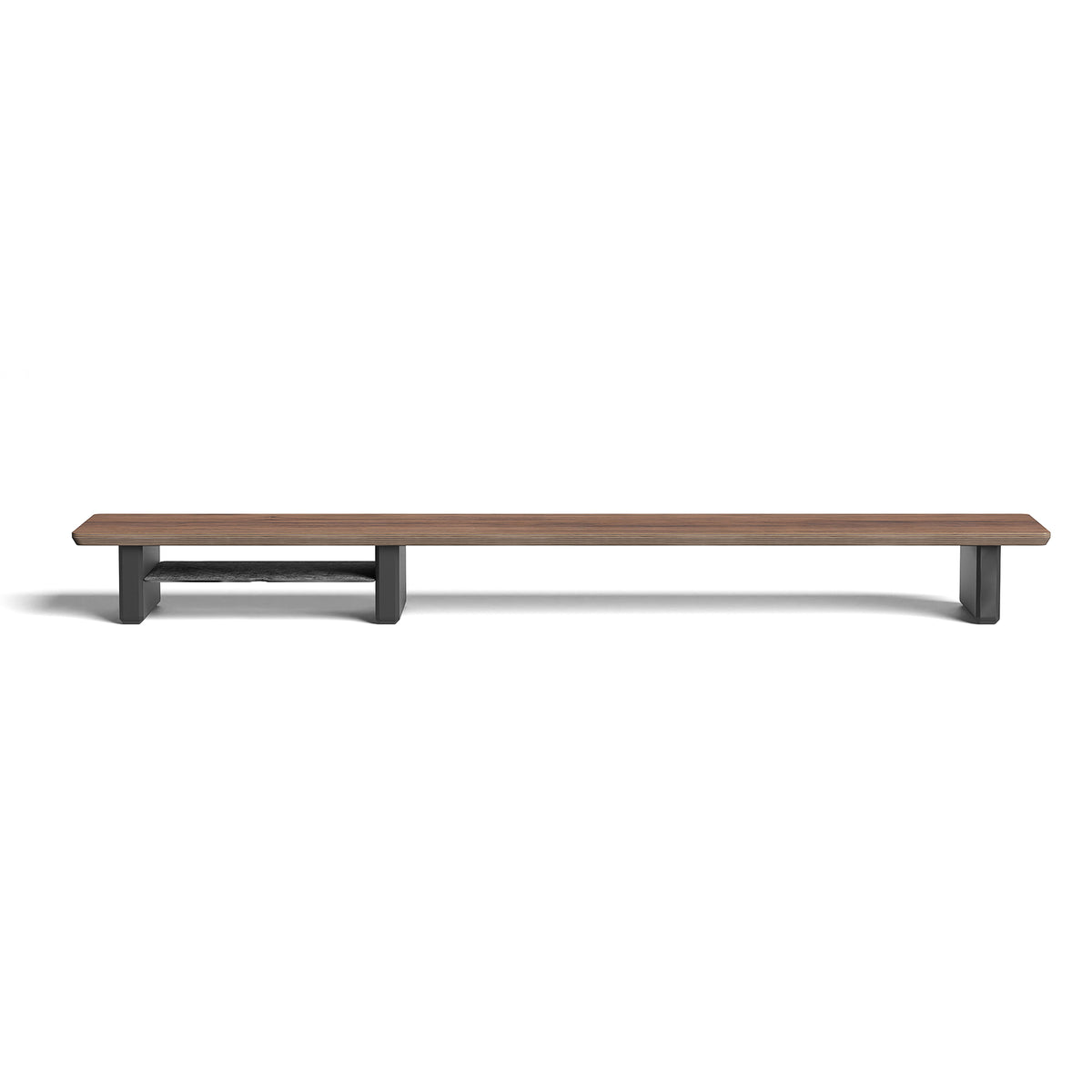 Desk Shelf Setup Cockpit Dual Monitor Stand | Walnut Wood