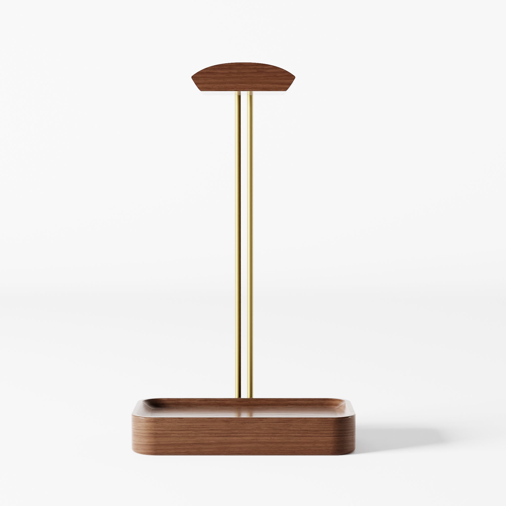 Headset Stand Walnut Wood for desk setup