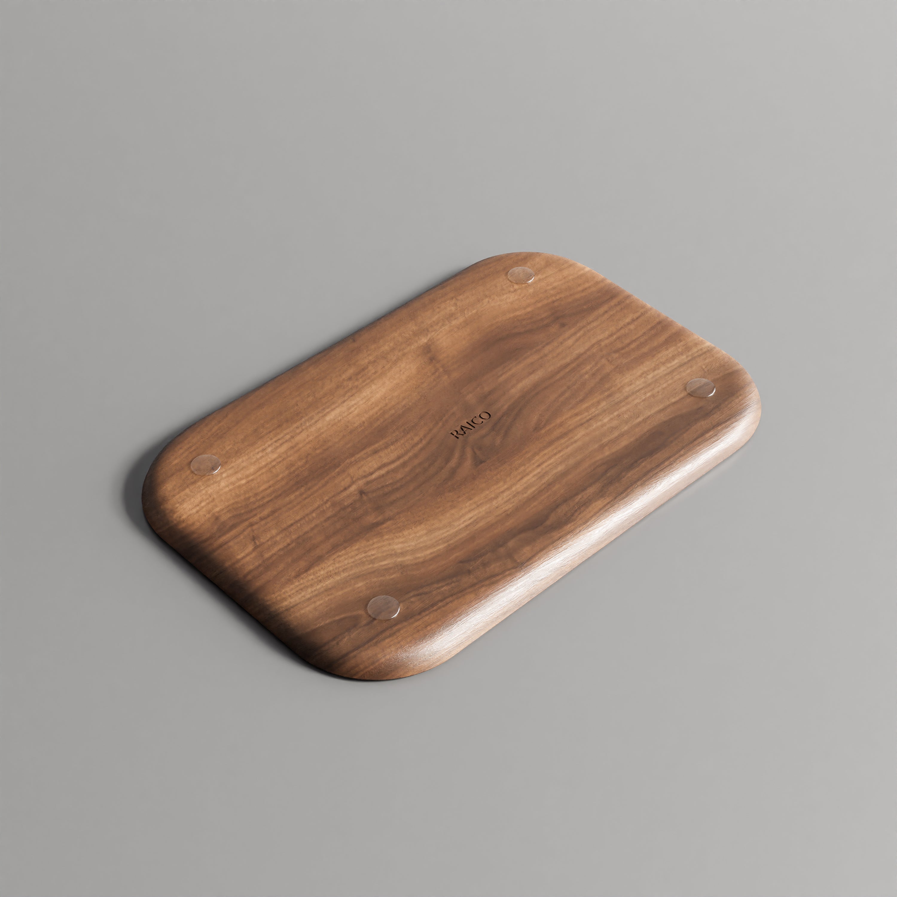 raico catchall tray walnut wood