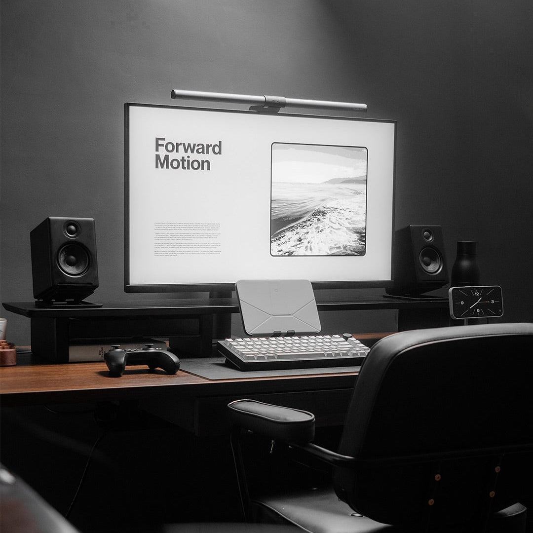 Desk Shelf for Monitor Stand in Black Wood Grovemade Alternative