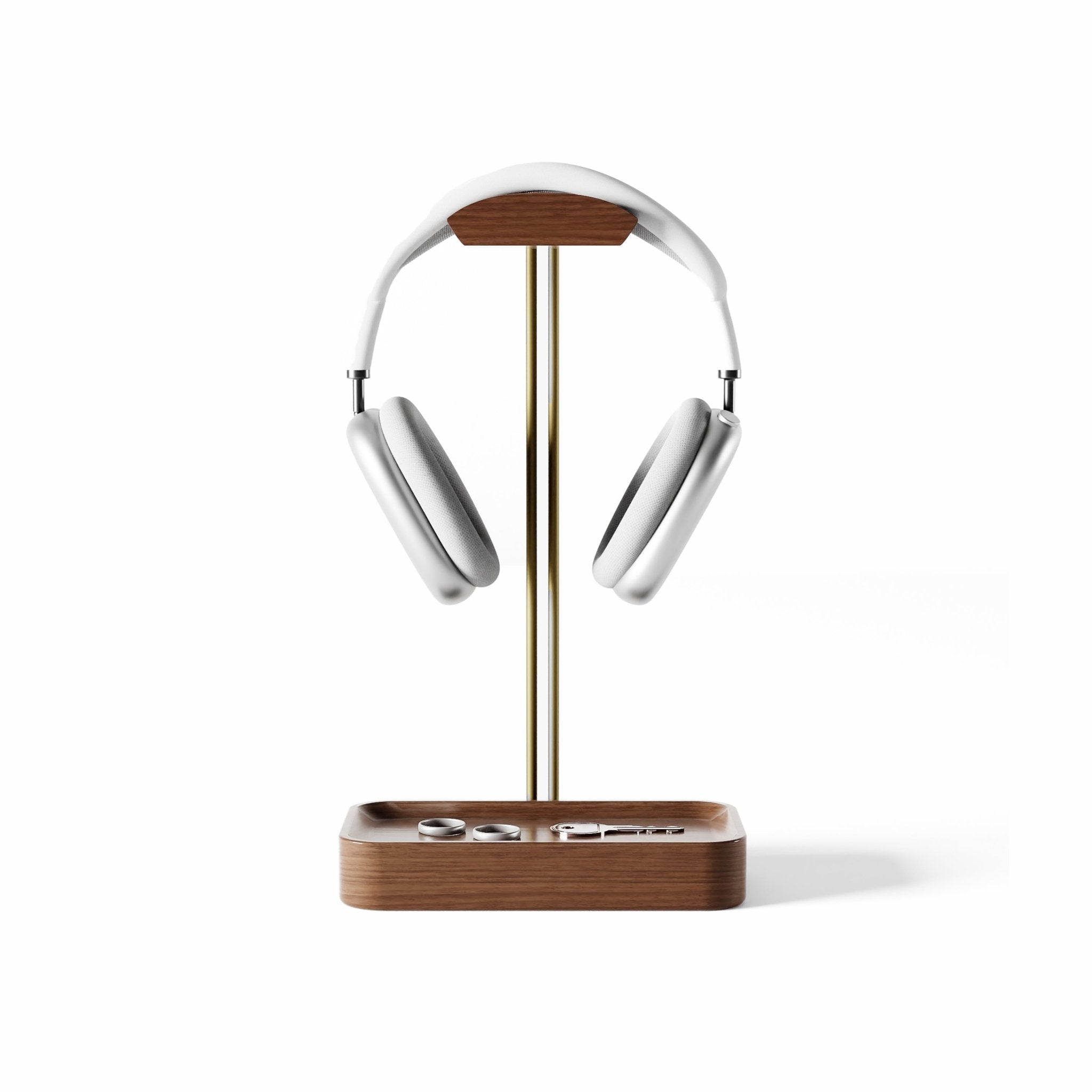 Apple Airpods Max Headphone Stand for desk Walnut Wood 