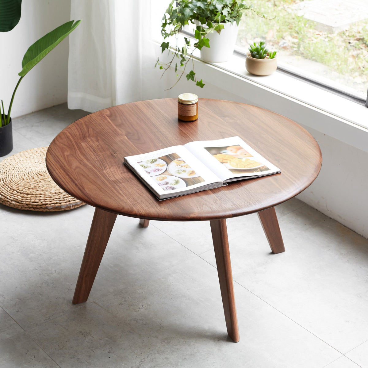 Japandi Solid Walnut Coffee Table